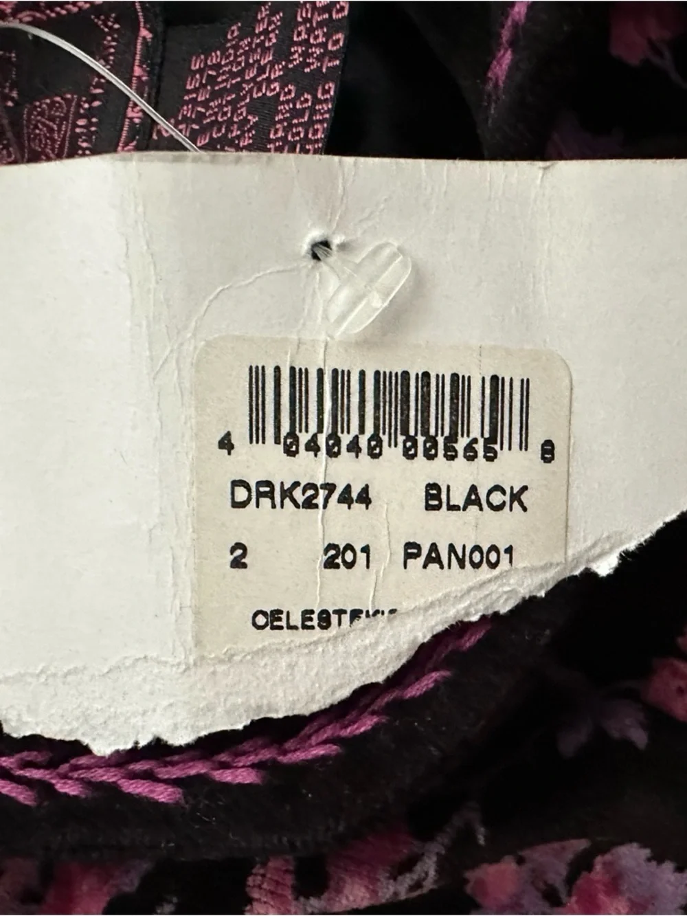 Vintage Cornelloki Cornell Trading Collared Velour Pink Floral Black Dress 2T